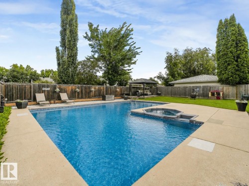 9525 87 Street, Fort Saskatchewan, AB - Outdoor With In Ground Pool With Backyard