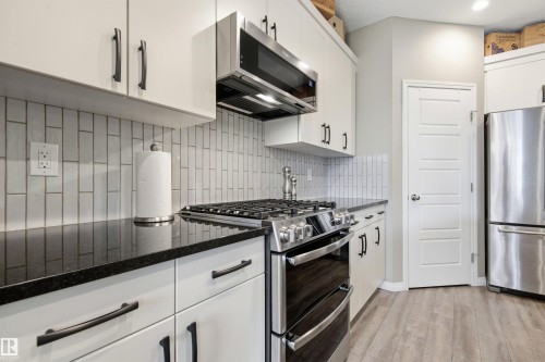 20127 19 Avenue Nw, Edmonton, AB - Indoor Photo Showing Kitchen With Stainless Steel Kitchen With Upgraded Kitchen