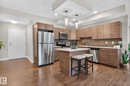 #301 10006 83 Av Nw, Edmonton, AB - Indoor Photo Showing Kitchen With Upgraded Kitchen
