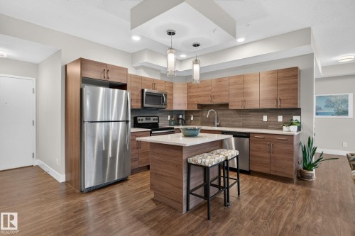 #301 10006 83 Av Nw, Edmonton, AB - Indoor Photo Showing Kitchen With Upgraded Kitchen