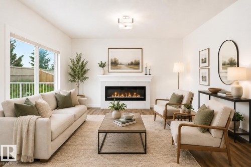 7258 Chivers Place Sw, Edmonton, AB - Indoor Photo Showing Living Room With Fireplace