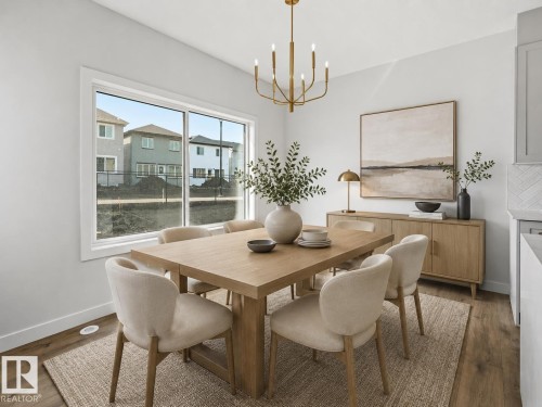 virtually staged - 911 18 Avenue Nw, Edmonton, AB - Indoor Photo Showing Dining Room