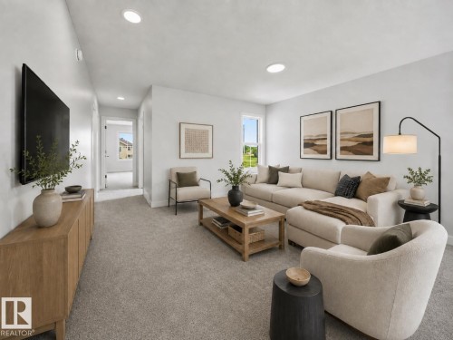 virtually staged - 911 18 Avenue Nw, Edmonton, AB - Indoor Photo Showing Living Room