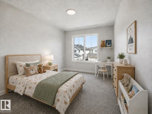 virtually staged - 911 18 Avenue Nw, Edmonton, AB - Indoor Photo Showing Bedroom