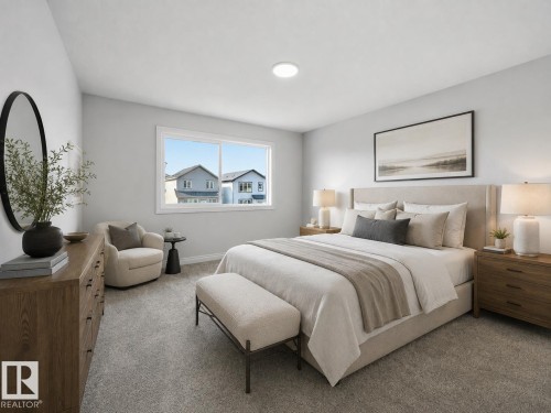 virtually staged - 935 18 Avenue Nw, Edmonton, AB - Indoor Photo Showing Bedroom