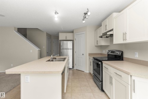 17205 73 Street Nw, Edmonton, AB - Indoor Photo Showing Kitchen With Stainless Steel Kitchen With Double Sink