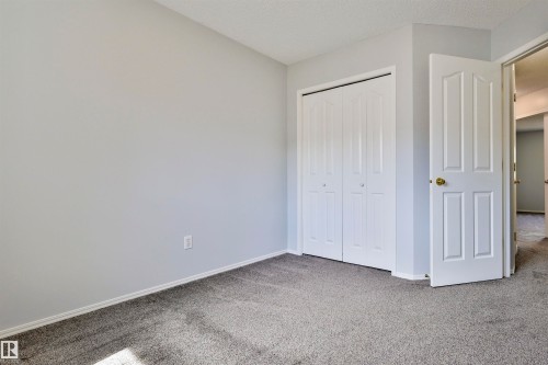 Neutral gray walls complement the textured gray carpeting - 15529 95 Avenue Nw, Edmonton, AB - Indoor Photo Showing Other Room