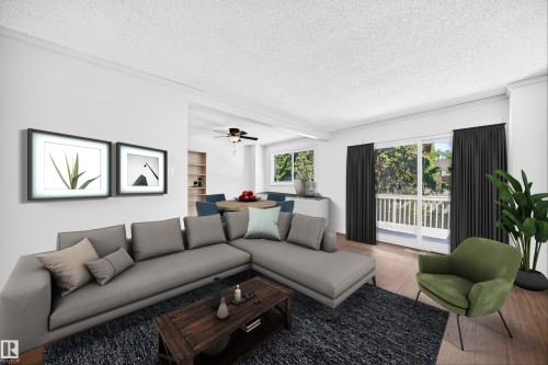 virtually staged - 13469 40 Street Nw, Edmonton, AB - Indoor Photo Showing Living Room