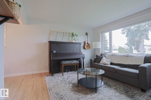 4640 102A Avenue Nw, Edmonton, AB - Indoor Photo Showing Living Room With Fireplace