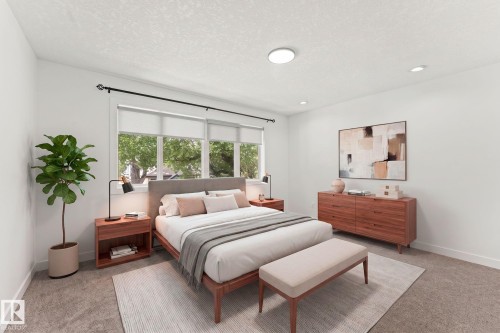 White walls with a light-colored carpet - 10825 93 Street Nw, Edmonton, AB - Indoor Photo Showing Bedroom