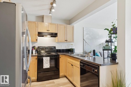 #22 230 Edwards Dr Sw, Edmonton, AB - Indoor Photo Showing Kitchen With Double Sink