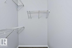 Walk-in closet featuring wire shelving and carpet flooring - 