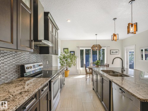 30 Shorewood Crescent, Leduc, AB - Indoor Photo Showing Kitchen With Double Sink With Upgraded Kitchen