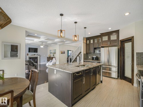 30 Shorewood Crescent, Leduc, AB - Indoor Photo Showing Kitchen With Double Sink With Upgraded Kitchen