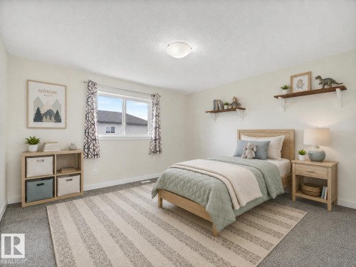 Bedroom #2 (virtually staged) - 30 Shorewood Crescent, Leduc, AB - Indoor Photo Showing Bedroom