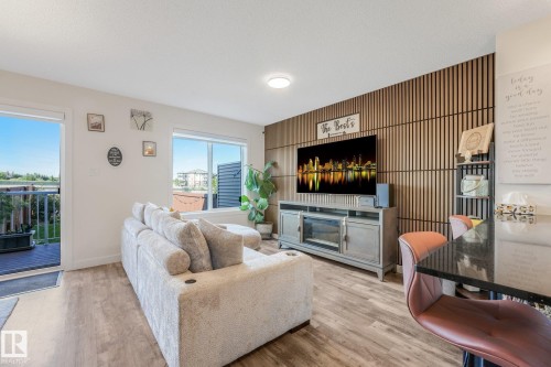 30 Ebbers Close Nw, Edmonton, AB - Indoor Photo Showing Living Room With Fireplace