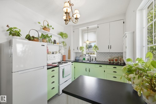 11518 101 Street Nw, Edmonton, AB - Indoor Photo Showing Kitchen With Double Sink