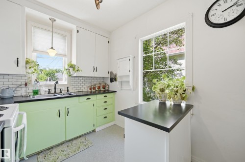 11518 101 Street Nw, Edmonton, AB - Indoor Photo Showing Kitchen With Double Sink