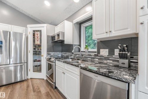 2 Kirkwood Drive, St. Albert, AB - Indoor Photo Showing Kitchen With Double Sink With Upgraded Kitchen