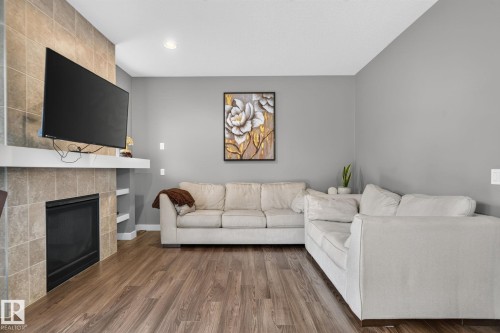 2225 Calhoun Link Link Sw, Edmonton, AB - Indoor Photo Showing Living Room With Fireplace