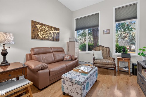 Currently used as a TV Room - #112 78 Mckenney Av, St. Albert, AB - Indoor Photo Showing Living Room