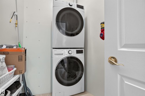 New Washer + Dryer - #112 78 Mckenney Av, St. Albert, AB - Indoor Photo Showing Laundry Room