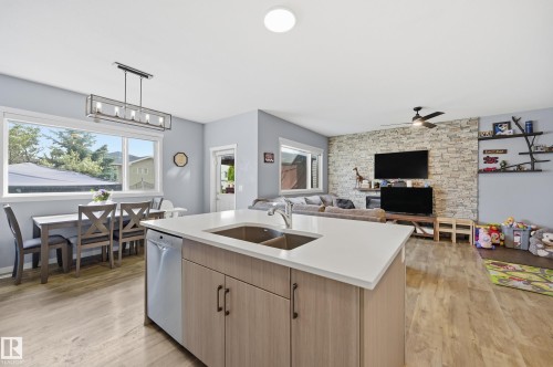 22135 96 Avenue Nw, Edmonton, AB - Indoor Photo Showing Kitchen With Double Sink