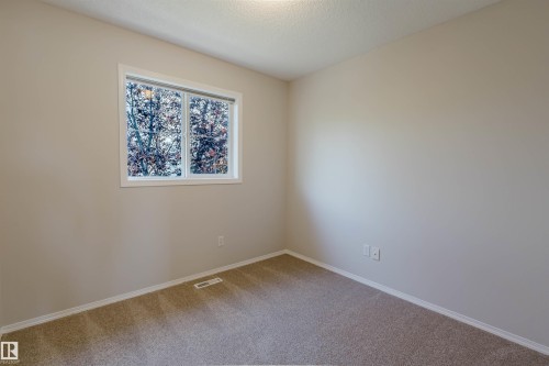 Neutral-toned walls, plush carpeting, and a window with white trim - 21332 89 Avenue Nw, Edmonton, AB - Indoor Photo Showing Other Room