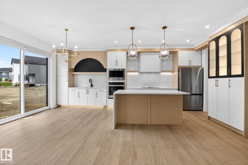 8790 Mayday Lane Sw, Edmonton, AB - Indoor Photo Showing Kitchen With Upgraded Kitchen