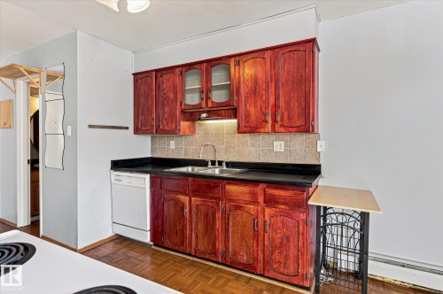 #104 7805 159 St Nw, Edmonton, AB - Indoor Photo Showing Kitchen With Double Sink