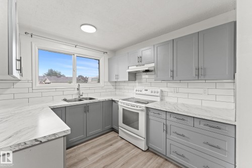 363 Knottwood Road Nw, Edmonton, AB - Indoor Photo Showing Kitchen With Double Sink