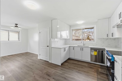 13303 58 Street Nw, Edmonton, AB - Indoor Photo Showing Kitchen With Upgraded Kitchen