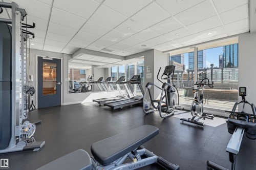 #2804 10180 103 St Nw, Edmonton, AB - Indoor Photo Showing Gym Room