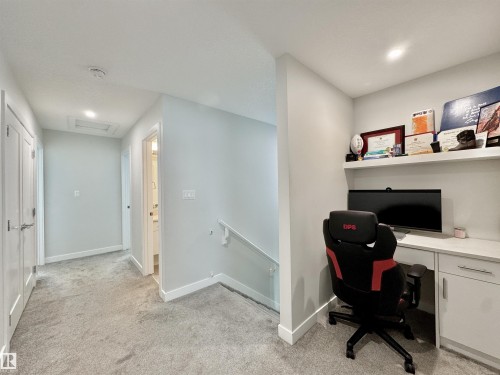 Upper Level: Landing / Computer Area - 127 Richmond Link, Fort Saskatchewan, AB - Indoor Photo Showing Office
