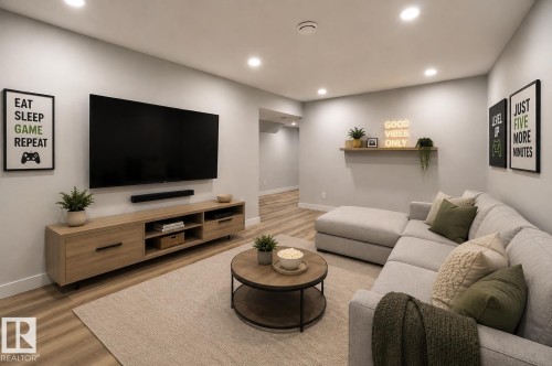 14732 32 Street Nw, Edmonton, AB - Indoor Photo Showing Living Room