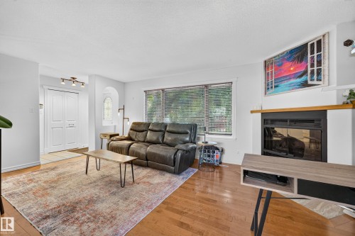14804 95 Avenue Nw, Edmonton, AB - Indoor Photo Showing Living Room With Fireplace