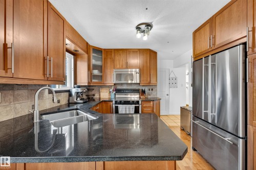 14804 95 Avenue Nw, Edmonton, AB - Indoor Photo Showing Kitchen With Double Sink