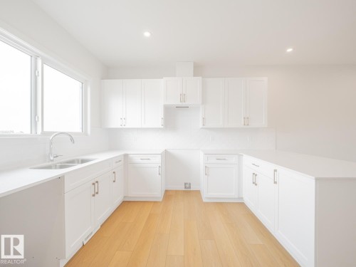 19608 30 Avenue Nw, Edmonton, AB - Indoor Photo Showing Kitchen With Double Sink