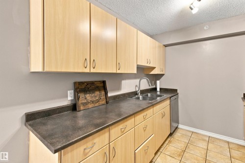 #504 10180 104 St Nw, Edmonton, AB - Indoor Photo Showing Kitchen With Double Sink