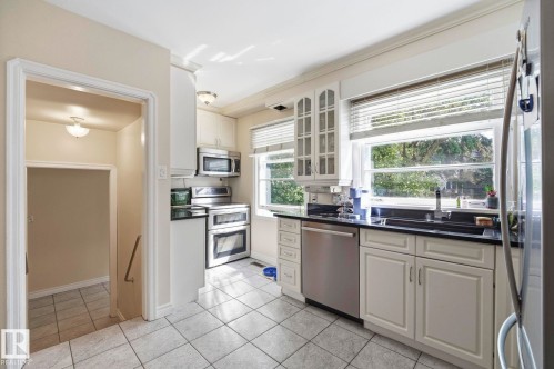 9107 118 Street Nw, Edmonton, AB - Indoor Photo Showing Kitchen With Double Sink
