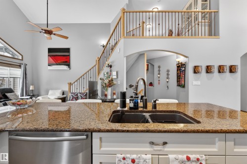 1213 Cunningham Drive Sw, Edmonton, AB - Indoor Photo Showing Kitchen With Double Sink