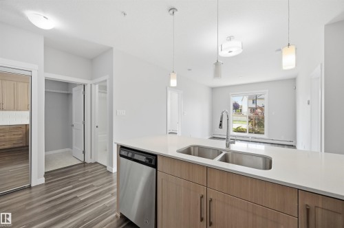 #117 812 Welsh Dr Sw, Edmonton, AB - Indoor Photo Showing Kitchen With Double Sink