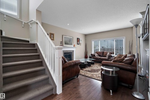 12207 172 Avenue Nw, Edmonton, AB - Indoor Photo Showing Living Room With Fireplace