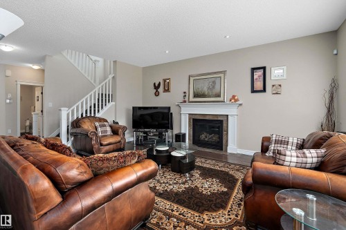 12207 172 Avenue Nw, Edmonton, AB - Indoor Photo Showing Living Room With Fireplace