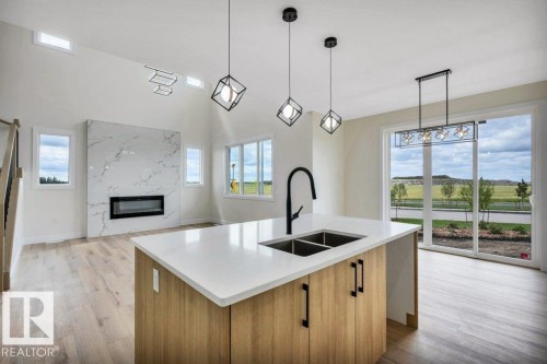 409 Robinson Boulevard, Leduc, AB - Indoor Photo Showing Kitchen With Double Sink