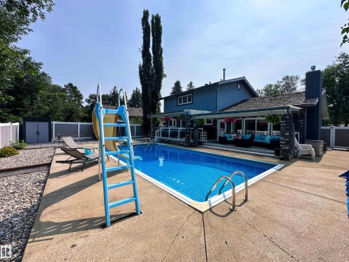 71 Lancaster Crescent, St. Albert, AB - Outdoor With In Ground Pool With Deck Patio Veranda