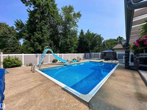 71 Lancaster Crescent, St. Albert, AB - Outdoor With In Ground Pool With Backyard