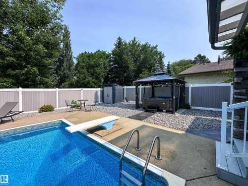 71 Lancaster Crescent, St. Albert, AB - Outdoor With In Ground Pool With Deck Patio Veranda