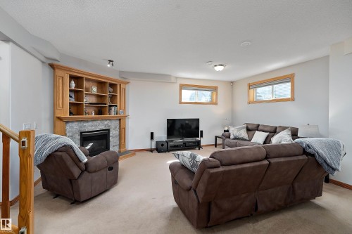 1 Linksview Cl, Spruce Grove, AB - Indoor Photo Showing Other Room With Fireplace