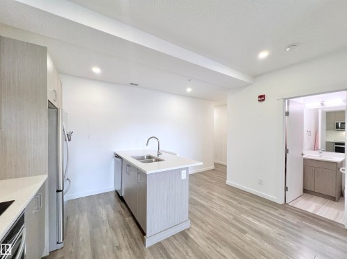 #310 11503 76 Av Nw, Edmonton, AB - Indoor Photo Showing Kitchen With Double Sink